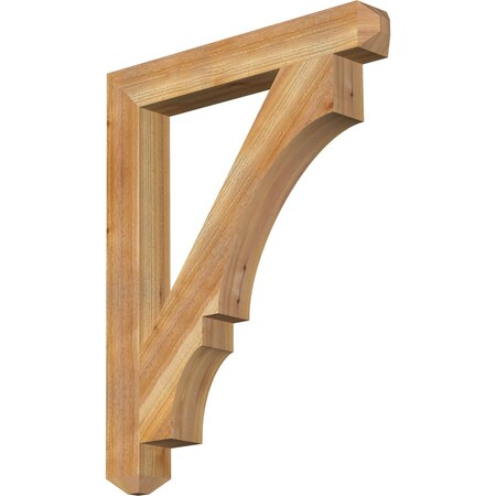 Ekena Millwork Balboa Craftsman Rough Sawn Bracket, Western Red Cedar, 4"W x 30"D x 38"H BKT04X30X38BOA04RWR